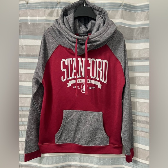 Champion Tops - Stanford University Cardinal Pullover Turtleneck Hoodie